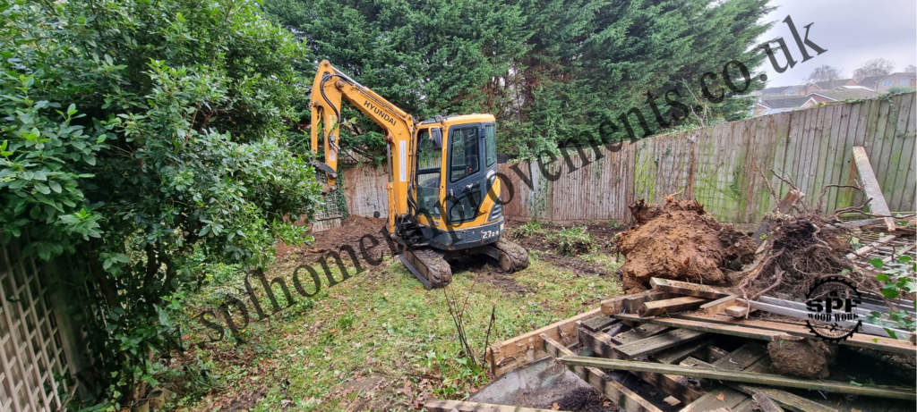 soft hard landscaping backyard digger