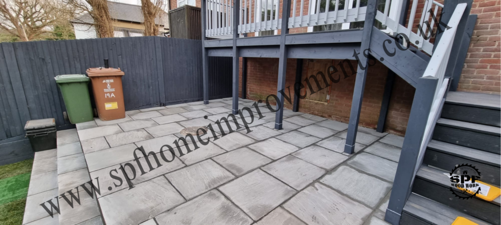 softhard landscaping backyard coppingstone stairs