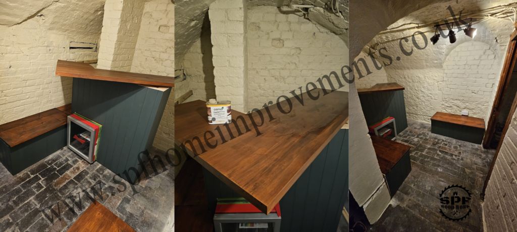 Mancave bar painting wood
